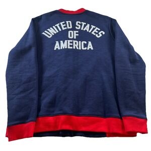 Under Armour ColdGear Fitted Team USA Bomber Jacket Blue Full Zip Large 1316245